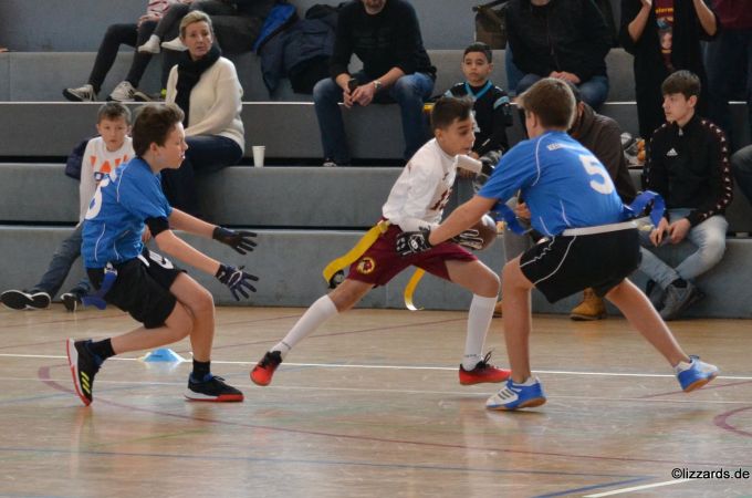 Kelkheim Lizzards vs. Bürstadt Redskins - U13 Flag Football - Flagliga Mitte Winter 2019