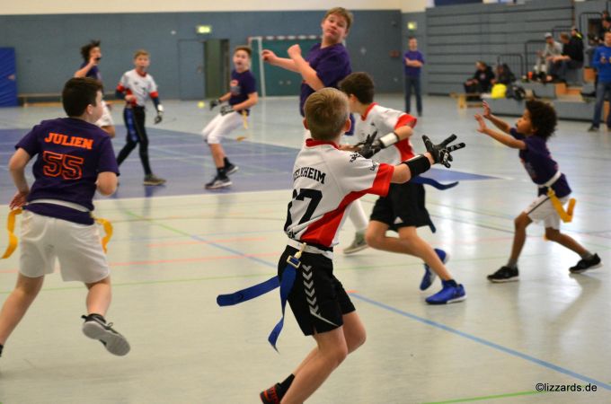 Kelkheim Lizzards vs. Frankfurt Universe - U13 Flag Football - Flagliga Mitte Winter 2019