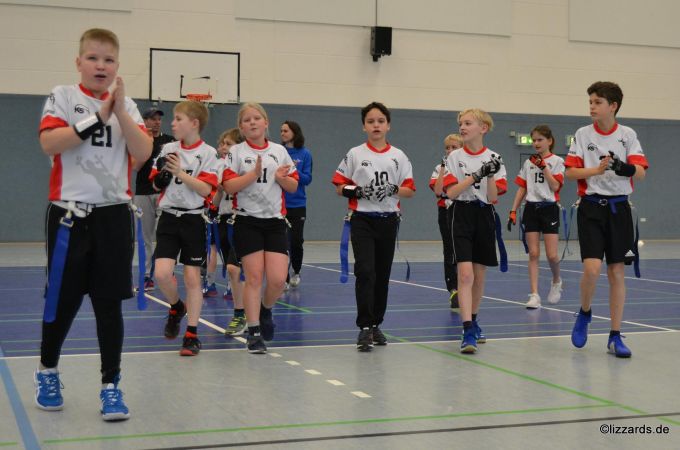 Kelkheim Lizzards vs. Frankfurt Universe - U13 Flag Football - Flagliga Mitte Winter 2019