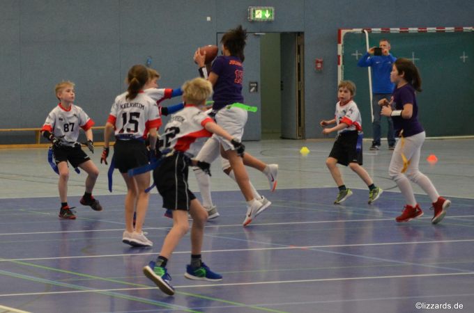 Kelkheim Lizzards vs. Frankfurt Universe - U13 Flag Football - Flagliga Mitte Winter 2019