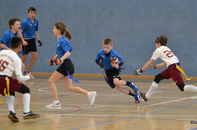 Kelkheim Lizzards vs. Bürstadt Redskins - U13 Flag Football - Flagliga Mitte Winter 2019