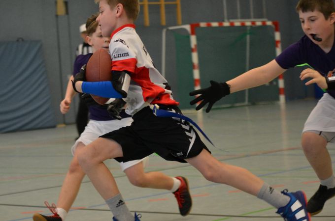 Kelkheim Lizzards vs. Frankfurt Universe - U13 Flag Football - Flagliga Mitte Winter 2019