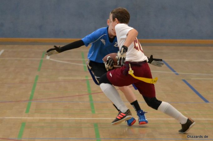 Kelkheim Lizzards vs. Bürstadt Redskins - U13 Flag Football - Flagliga Mitte Winter 2019