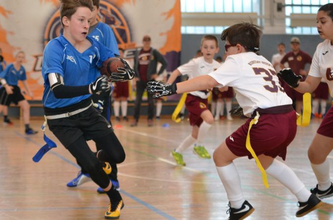 Kelkheim Lizzards vs. Bürstadt Redskins - U13 Flag Football - Flagliga Mitte Winter 2019