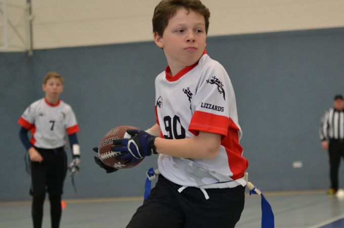 Kelkheim Lizzards vs. Frankfurt Universe - U13 Flag Football - Flagliga Mitte Winter 2019