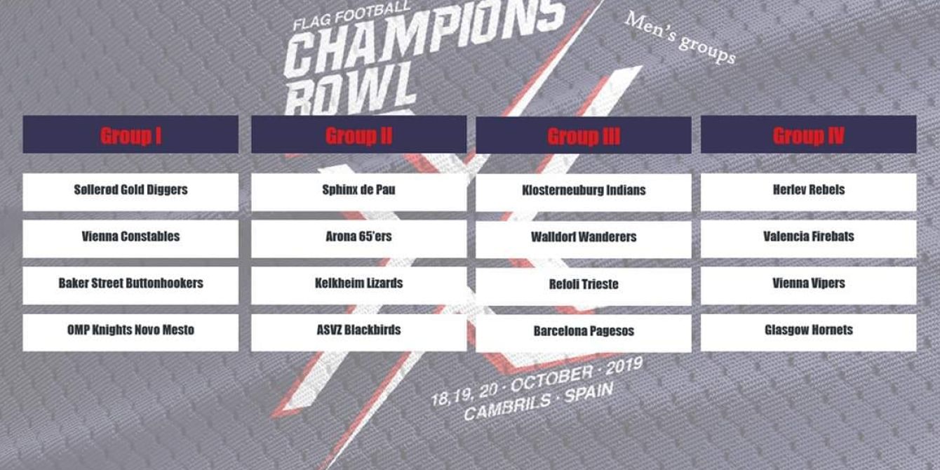 Gruppenauslosung Champions Bowl 2019 ©The Champions Bowl Committe
