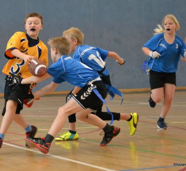 Kelkheim Lizzards vs. Wiesbaden Phantoms - U13 Flag Football - Flagliga Mitte Winter 2019