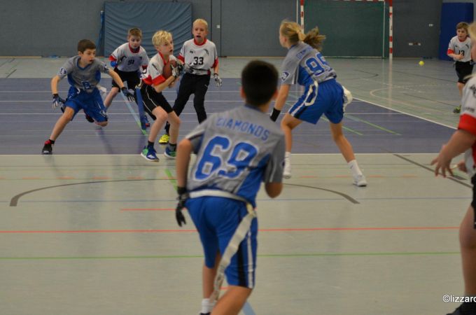 Kelkheim Lizzards vs. Darmstadt Diamonds - U13 Flag Football - Flagliga Mitte Winter 2019