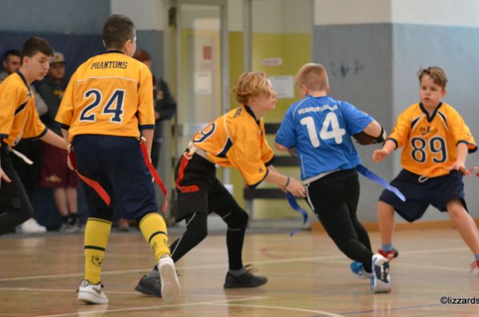 Kelkheim Lizzards vs. Wiesbaden Phantoms - U13 Flag Football - Flagliga Mitte Winter 2019