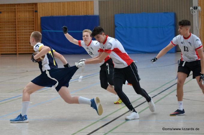 Kelkheim Lizzards vs. Hanau Hornets U16 Flag Football - Flagliga Mitte Winter 2019
