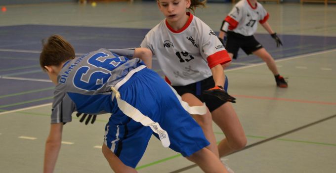 Kelkheim Lizzards vs. Darmstadt Diamonds - U13 Flag Football - Flagliga Mitte Winter 2019