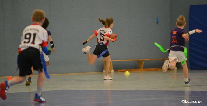 Kelkheim Lizzards vs. Frankfurt Universe - U13 Flag Football - Flagliga Mitte Winter 2019