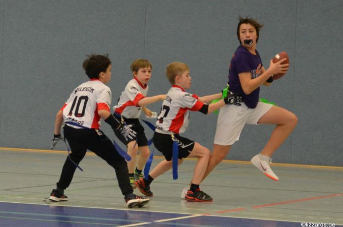 Kelkheim Lizzards vs. Frankfurt Universe - U13 Flag Football - Flagliga Mitte Winter 2019