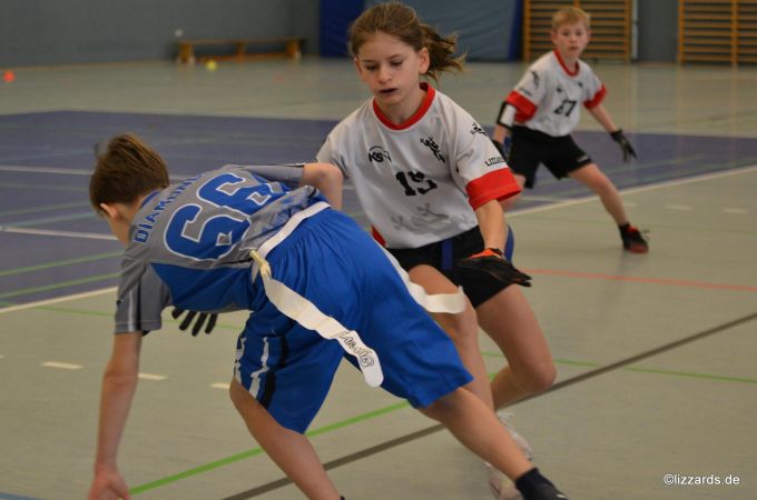 Kelkheim Lizzards vs. Darmstadt Diamonds - U13 Flag Football - Flagliga Mitte Winter 2019
