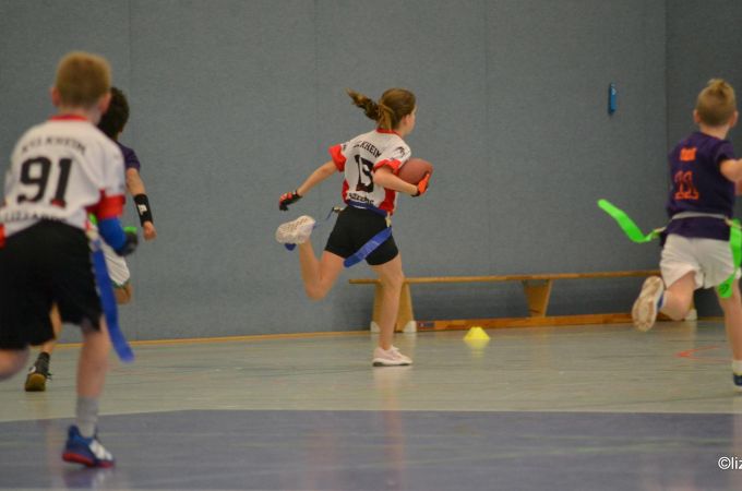 Kelkheim Lizzards vs. Frankfurt Universe - U13 Flag Football - Flagliga Mitte Winter 2019