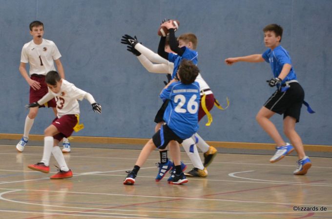Kelkheim Lizzards vs. Bürstadt Redskins - U13 Flag Football - Flagliga Mitte Winter 2019