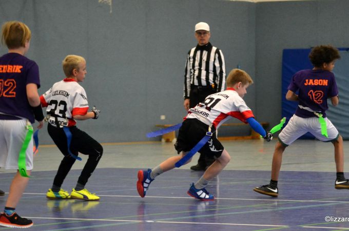 Kelkheim Lizzards vs. Frankfurt Universe - U13 Flag Football - Flagliga Mitte Winter 2019