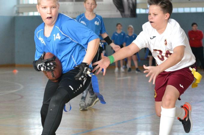 Kelkheim Lizzards vs. Bürstadt Redskins - U13 Flag Football - Flagliga Mitte Winter 2019