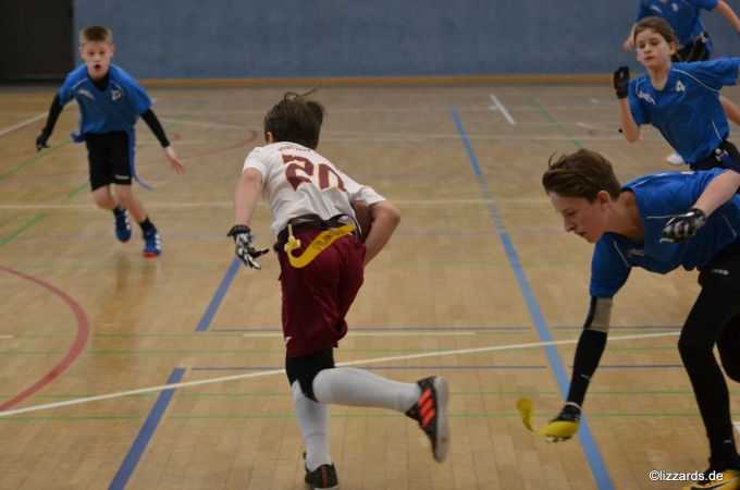 Kelkheim Lizzards vs. Bürstadt Redskins - U13 Flag Football - Flagliga Mitte Winter 2019